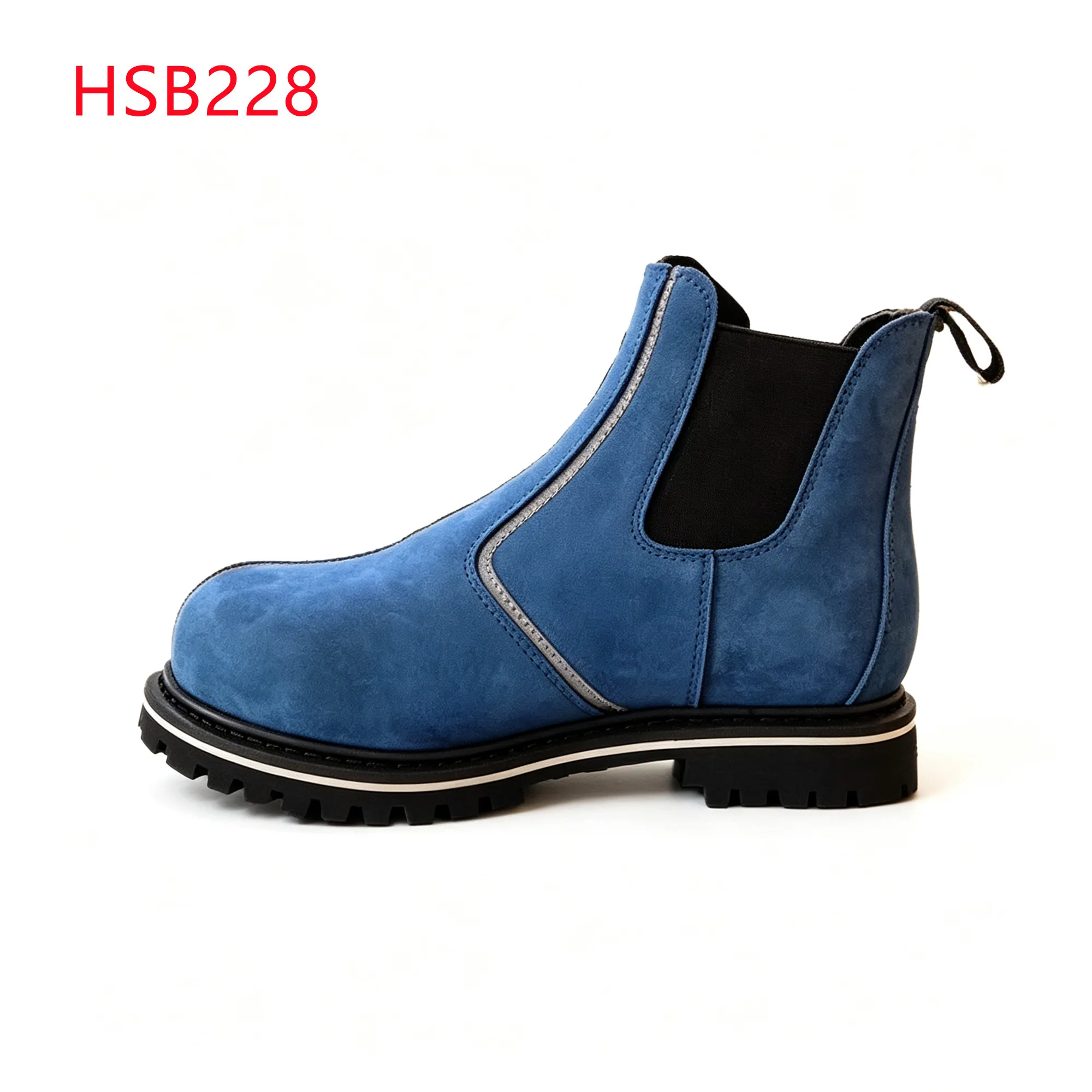 LXG,port Operation Anti-Humidity Goodyear Rubber Sole Work Boots Logistics Pull-on Style Blue Hua Singh Safety Footwear HSB228