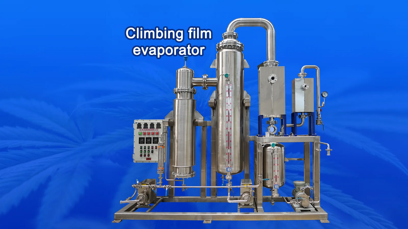 Continuous Film Evaporator Fully Automated Efficiency Agitated Climbing