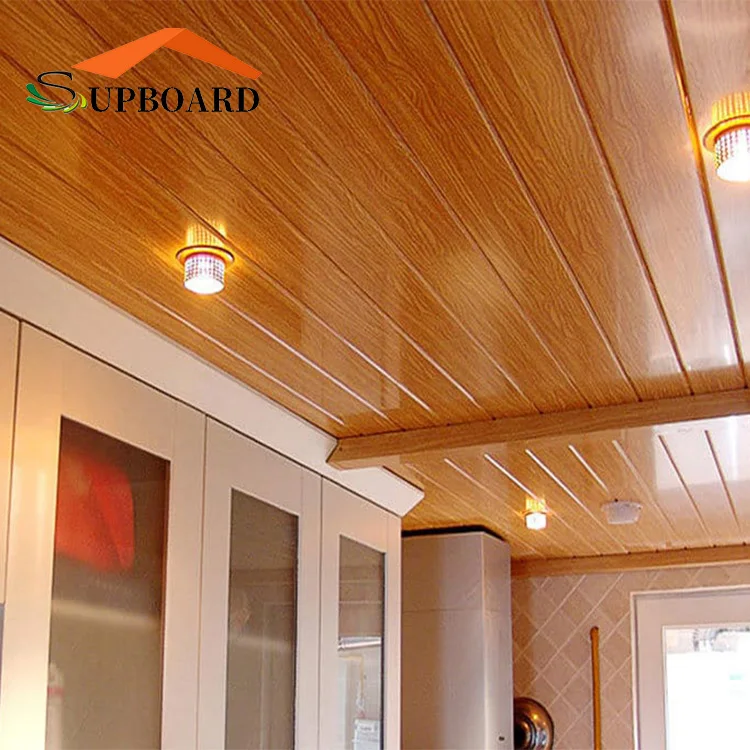 Waterproof Golden Design Pvc Ceiling Tiles