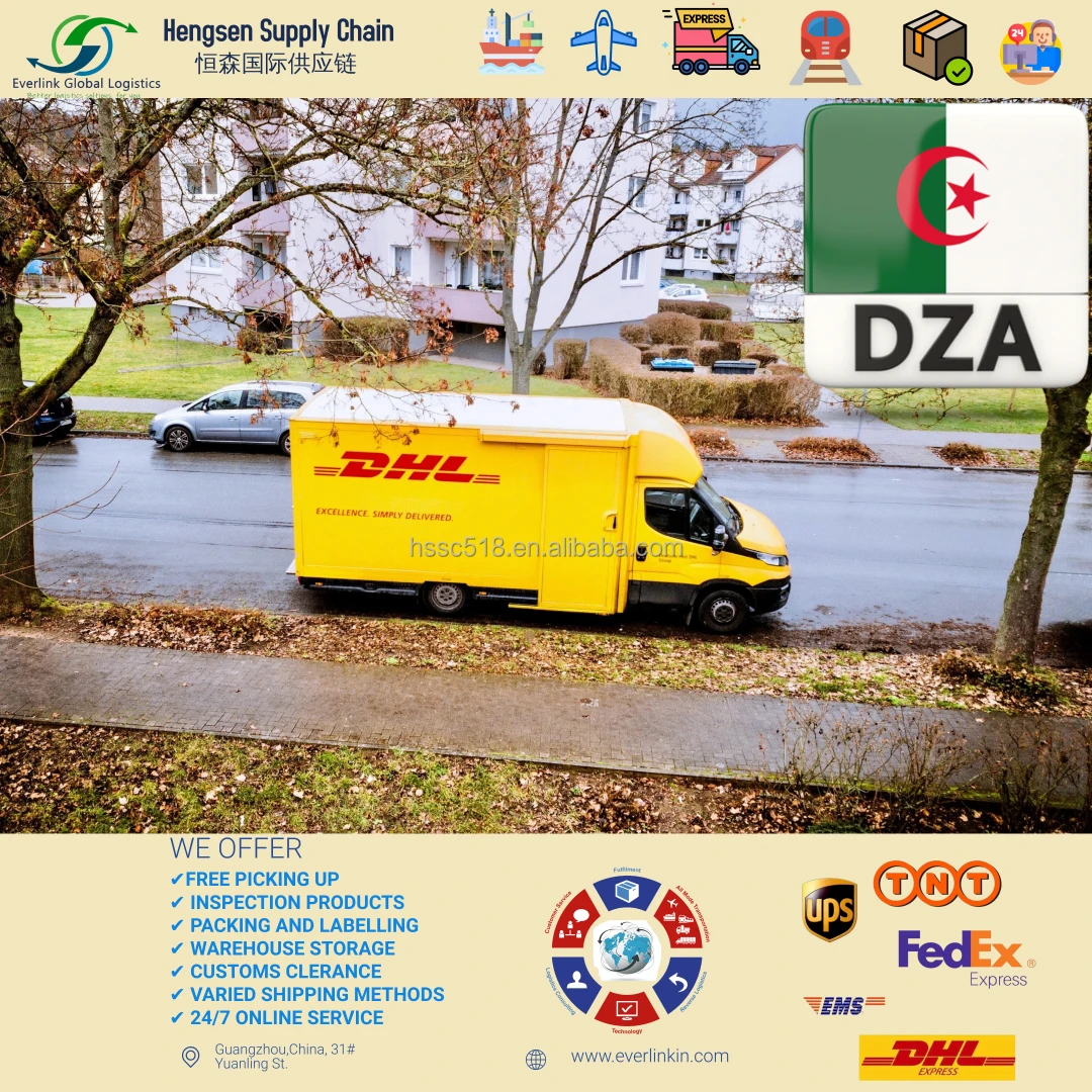 Hengsen курьерская стоимость UPS DHL из Китая Экспресс Доставка экспедитор TNT Fedex в Алжир из Китая по Everlink