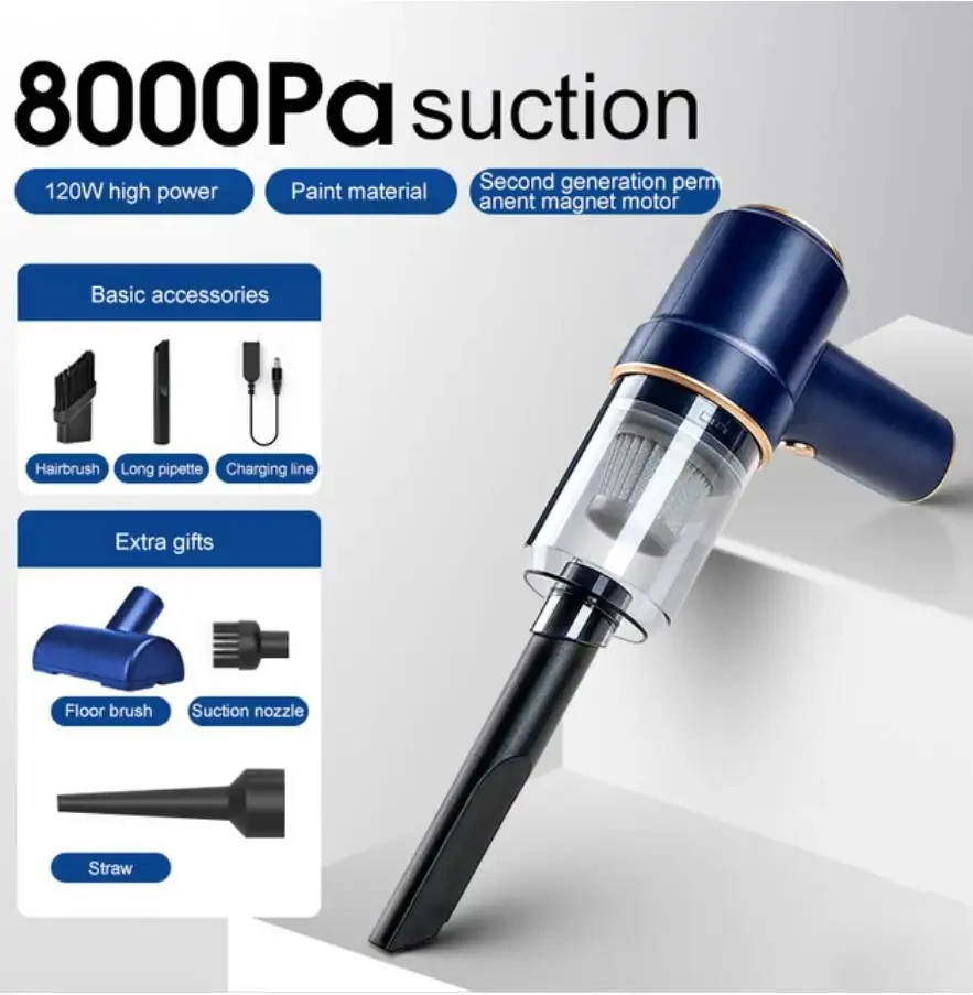 Powerful Car Vacuum Wirelessly Blow A Highpower Car Multifunction