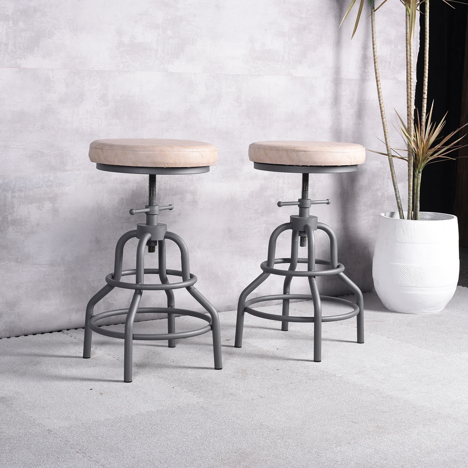 Topower American Antique Industrial Design Metal Adjustable Height Bar