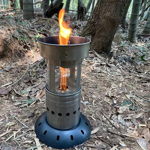 Folding Stainless Steel Camping Backpacking Wood Pellet Stove