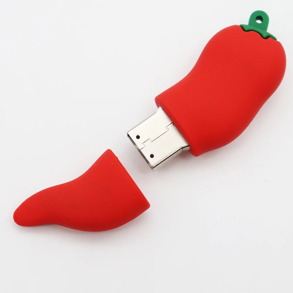 Custom Design Model Red Chili PVC USB Flash Drives Memory Sticks 16GB 4GB 64GB LOGO Personalized Popular Design 2GB 16GB Pen Dri