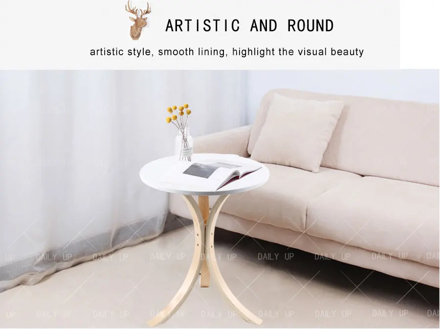 Nordic Wooden Round Table Luxury Leisure Coffee Table Concise Stylish Restaurant Dining Table For Living Room Dining Room