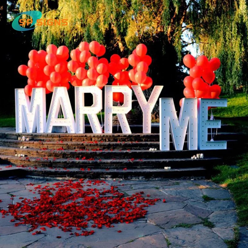 SP Factory Custom 3ft 4ft Marquee Alphabet Love Letters Decor Marry Me Lights Marquee Numbers Giant Light up Letters Led