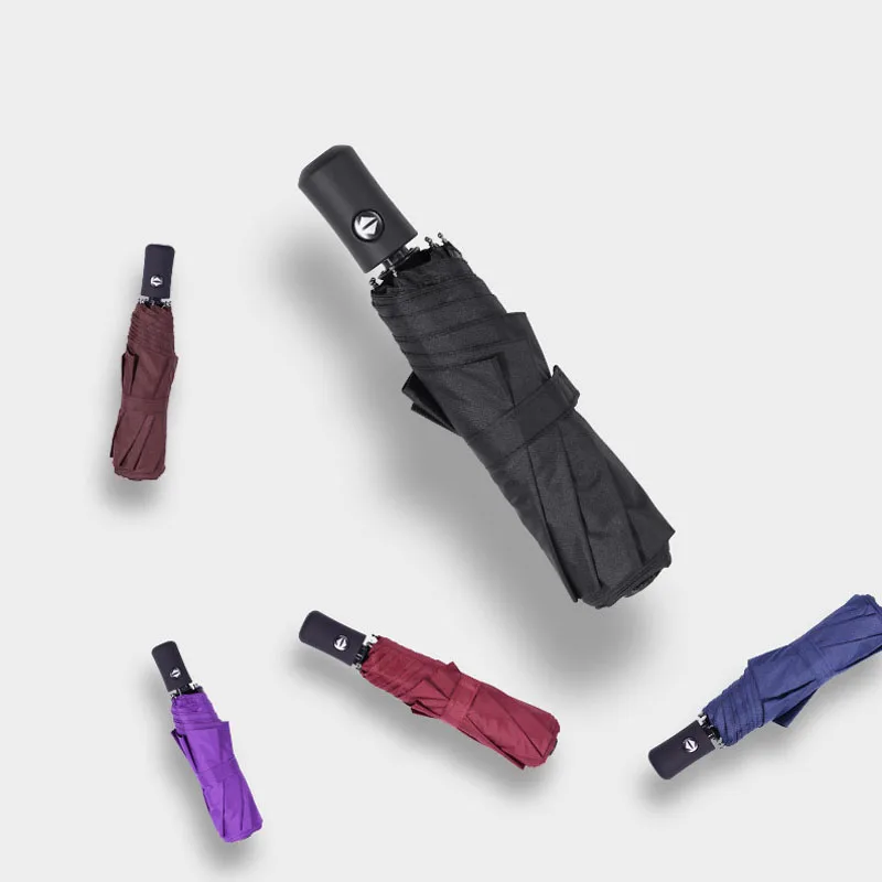 auto paragua compact umbrella small size windproof fiberglass customized logo print for travel