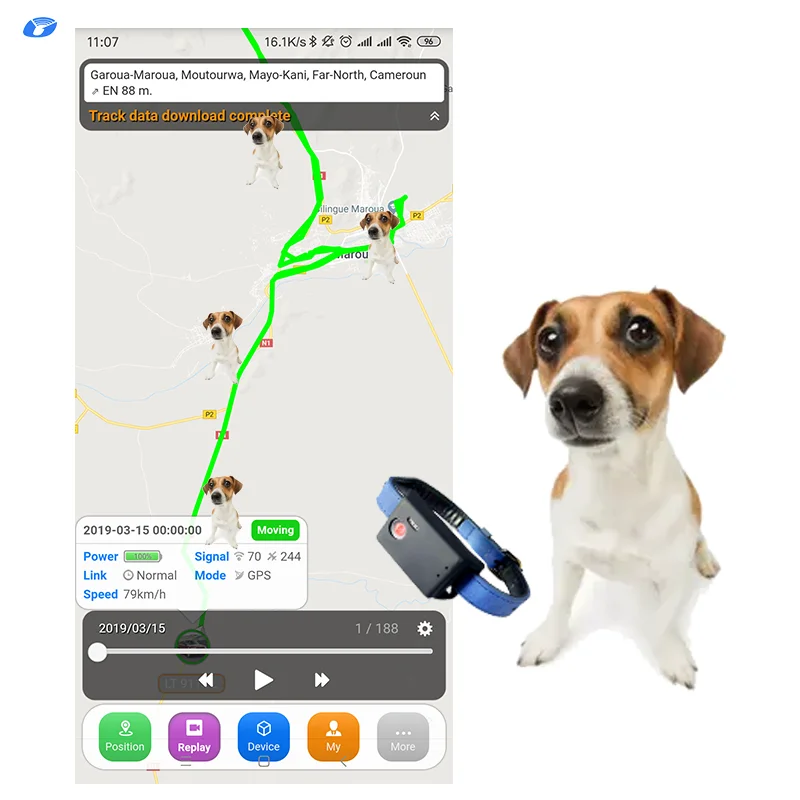 Smart GPS Pet Tracker Cat Dog Spy Smallest GPS Tracking Chip