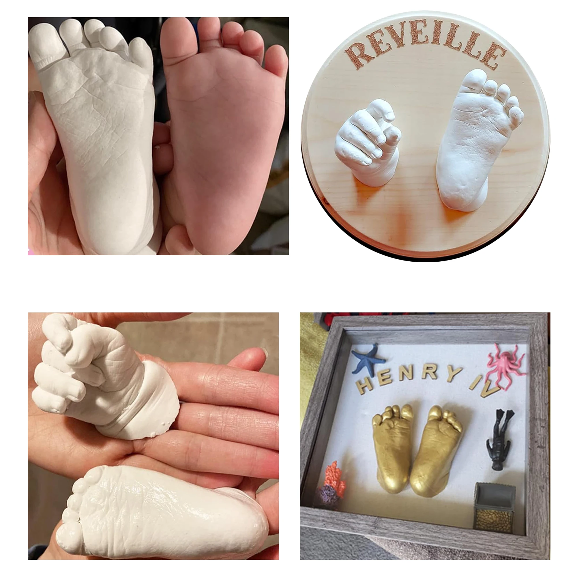2025 Baby Keepsake Hand Casting Kit Plaster Hand Molding Casting Kit  Baby Casting Kit for First Birthday