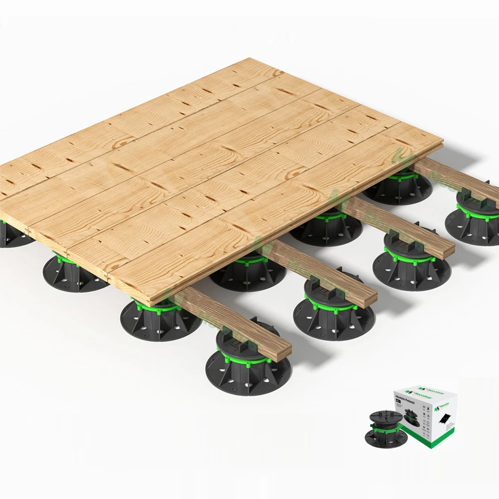 SHINEOFI 20-Pack Adjustable Height Deck Support Pedestals – 18-30mm Plastic Flooring Lifters For Outdoor Patios