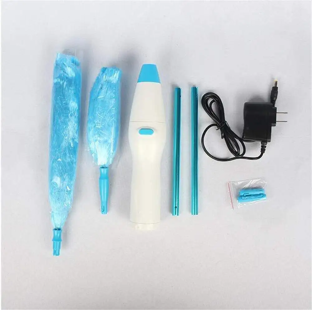 Multifunction Electric Feather Spin Duster Direct Go Duster Battery Changeable Head Magic Microfiber Duster