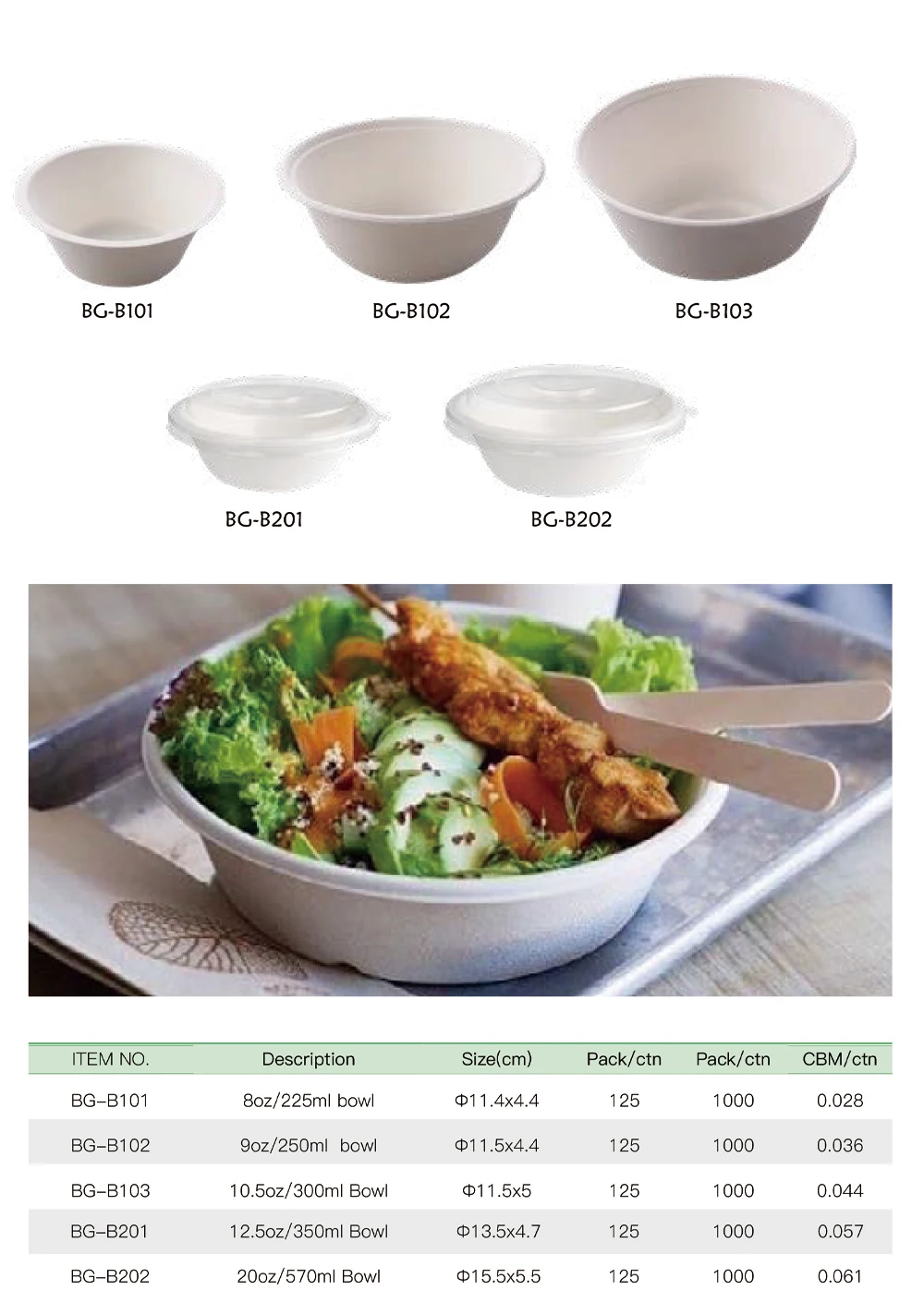 Recyclable And Biodegradable Disposable 32 Oz Bagasse Paper Pulp Salad