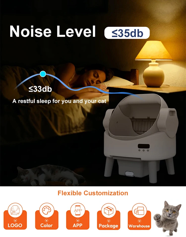 Multi-layer safety sensors auto-pause cat detected during cleaning