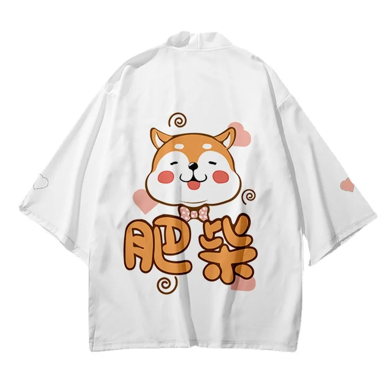 Funny Shiba Inu Kimono Kawaii Streetwear for Adults