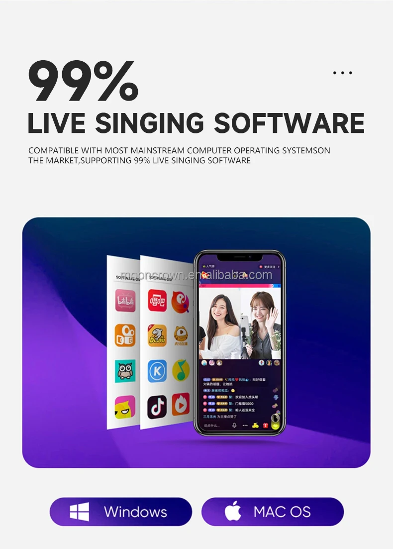 mic ZX-320 Condenser Microphone - Professional Live Streaming