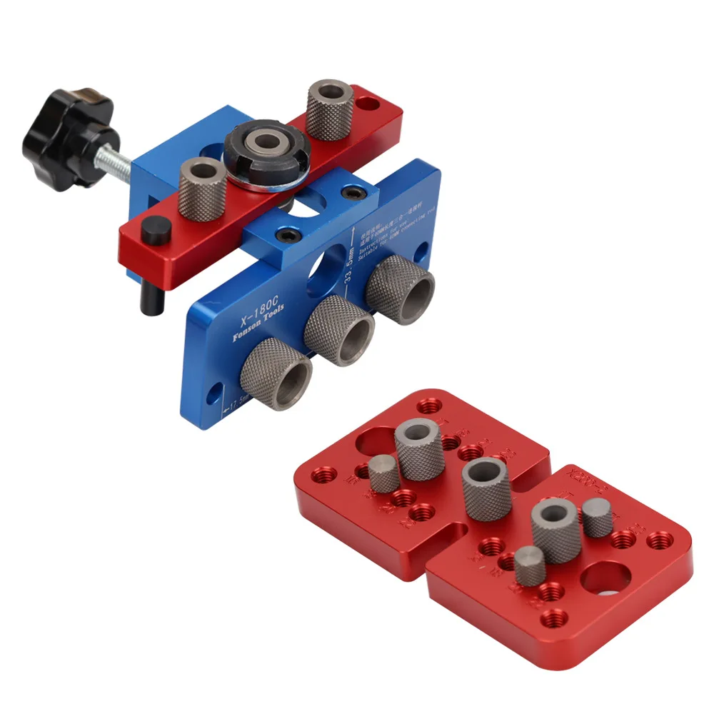 TEBAK W-149 Pocket Hole Jig Kit Doweling Jig Wood Vertical Drilling Detachable Furniture Connecting Hole Puncher Locator Tools