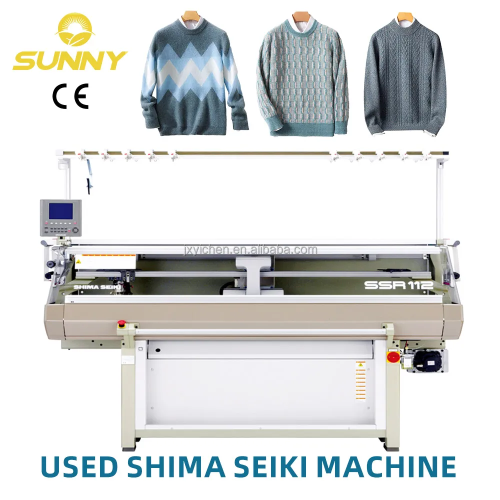 Máquina de tricô Shima Seiki 122 - Jacquard, 16 alimentadores, 52