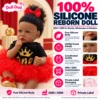 Red Tulle Crown Dress Curly Hair Girl