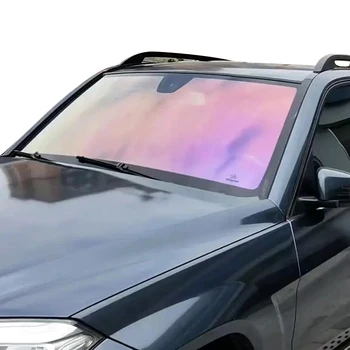 IUWF 76%VLT Purple Light Chameleon Tint Rainbow Automotive Glass Film 1.52*30m Roll PET Chameleon Car Window Solar Film