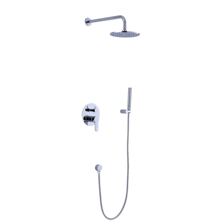 Wall Mounted Shower Faucet Set for Bathroom with High Pressure 8" Shower System 