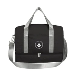 Multi-function Polyester Duffel Gym Bags With Detachable Shoulder Strap And Shoes Compartment
