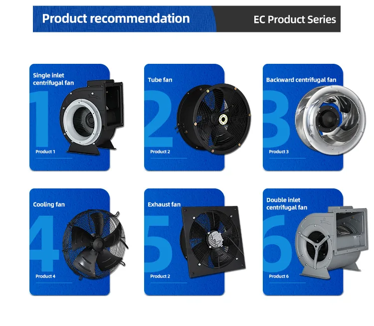 Dual Inlet Centrifugal Blower Fan EC Motor for Ventilation