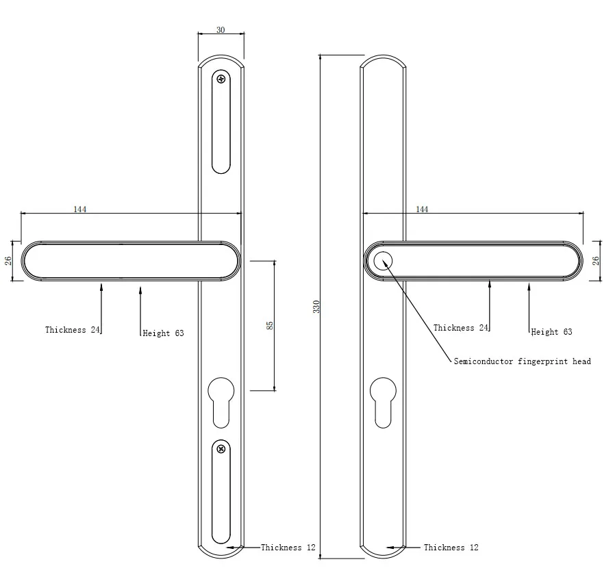 WiFi APP Electronic Smart Lock for Wood Aluminum Steel Doors-Double Sided Fingerprint & Zinc Alloy for Home Use