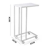 White bedside table