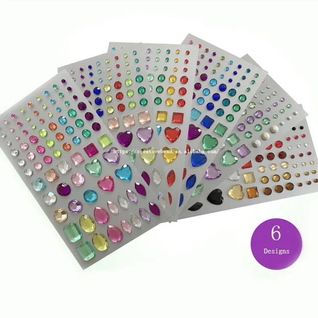 self-adhesive rhinestone sticker bling craft jewels