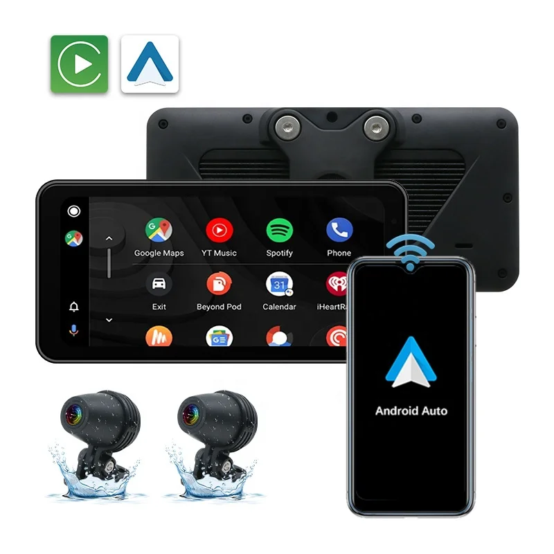 Schermo Moto Wireless CarPlay/Android Auto 7 Pollici - Impermeabile IP67, Navigazione, Bluetooth - Foto 7