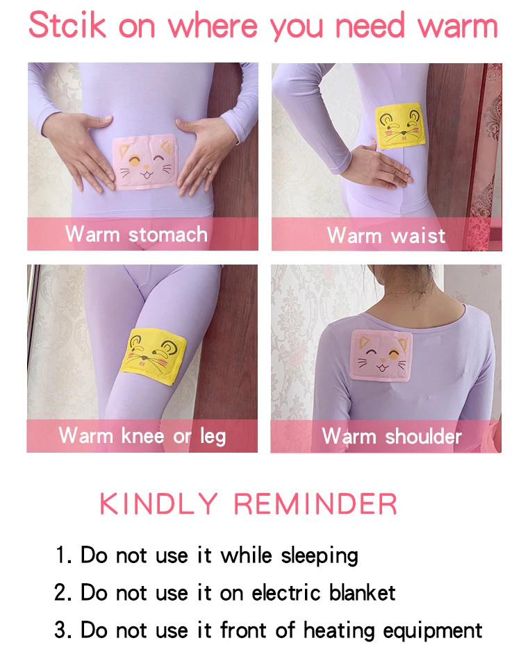 Health Products for Women Body Comfort Heat Pack Menstrual Pain Relief Warm Patch disposable thermal warming patch