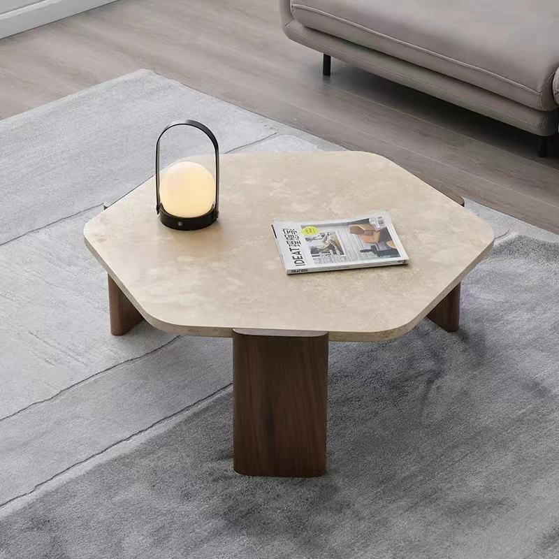 Luxury Marble Hexagon Round Modern Living Room Household Travertine