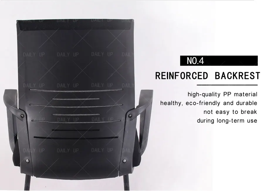 Sled Mesh Office Chair With Ergonomic Armrest And Breathable Backrest Executive Computer Chair For Reception Meeting Conference