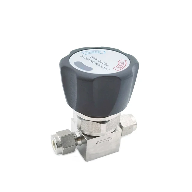 Diaphragm Valves Twoferrule Tube Fitting Diaphragm Valves 316l Metal