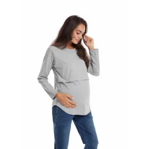 Spring and Autumn Pregnant Women Wear Women's Base Clothing Postpartum Breastfeeding Top Nursing Clothing