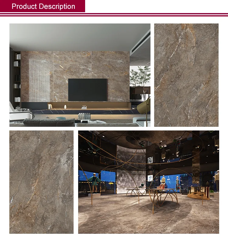 Indoor Acid-Resistant Tiles Polished Glazed Porcelain Tiles with Glossy Glazed Surface