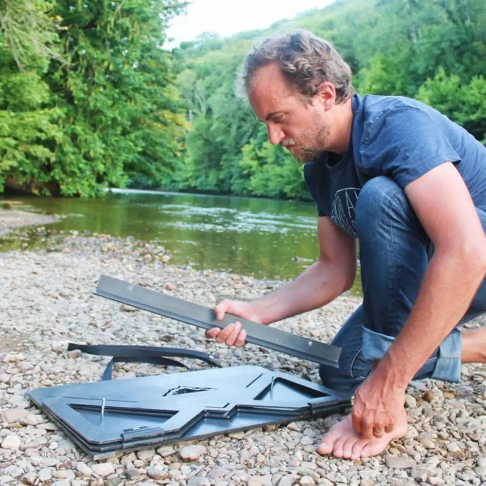 Portable Fire Pit Steel Detachable Fire Bowl Outdoor Camping Fire Pit