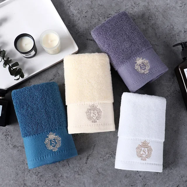 Customized 100% Cotton Terry Luxury Bath Towels Solid Color White Hotel Towels Embroidered Logo Knitted Disposable Towel Sets