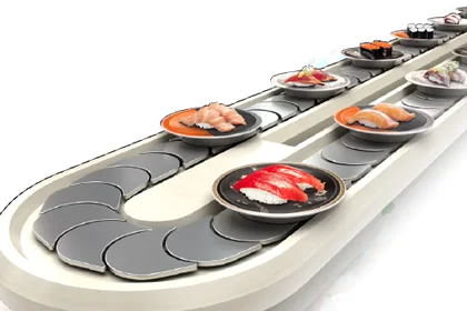 Manufacturer PVC Belt Timely Service Customized Fine Welding Automatic Assembly Line Rotary Sushi Conveyor 2
