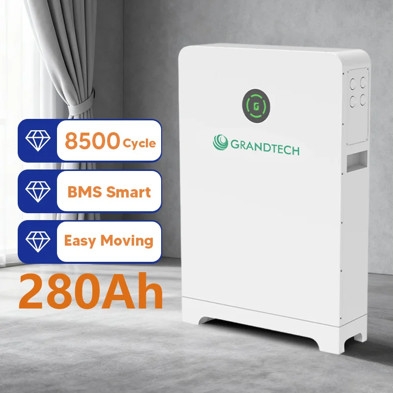 Napenergia rendszer 5 kWh, 10 kWh, 15 kWh, 16 kWh, 24 V, 48 V, 100 Ah, 200 Ah, 280 Ah, 300 Ah LiFePO4 lítiumionos akkumulátor, solaire lithium akku