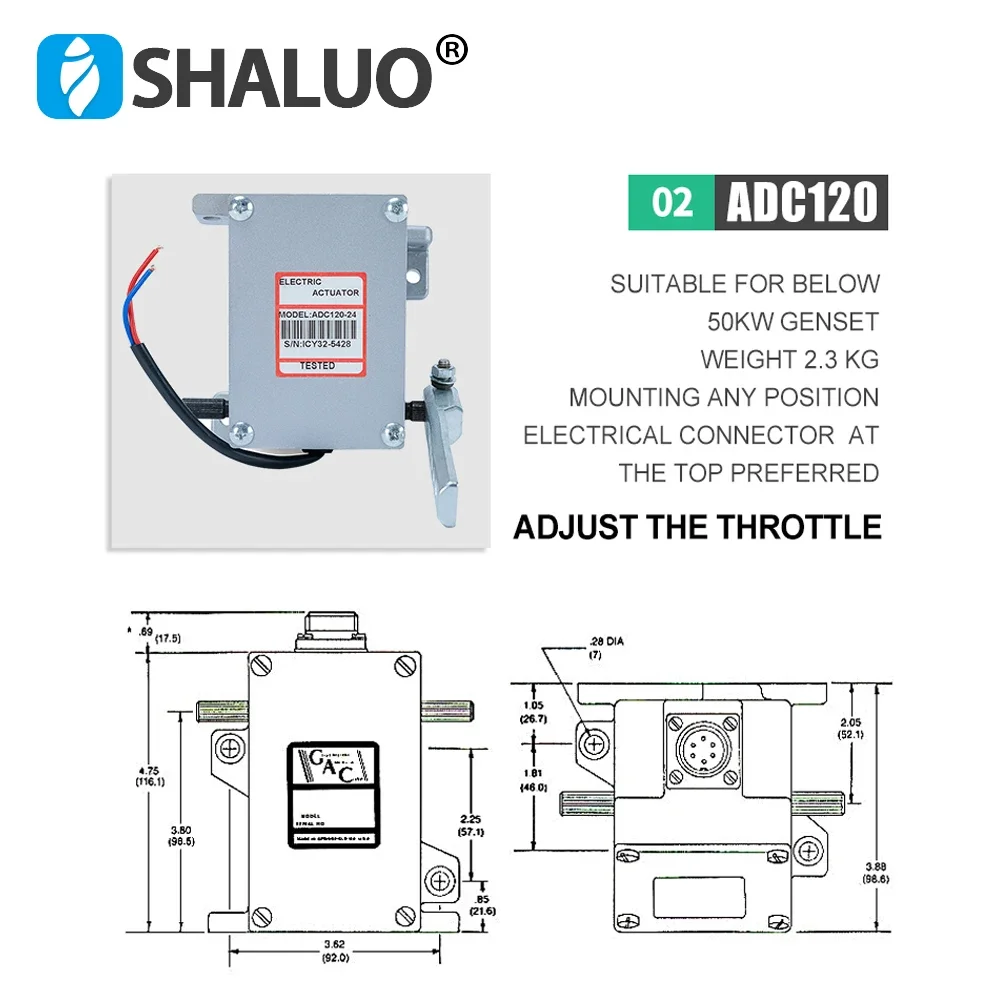 Generator Electronic Governor Parts Controller Electric 24v Power Actuator ADC120 Rpm Magnetic Pickup Speed Sensor ESD5500E
