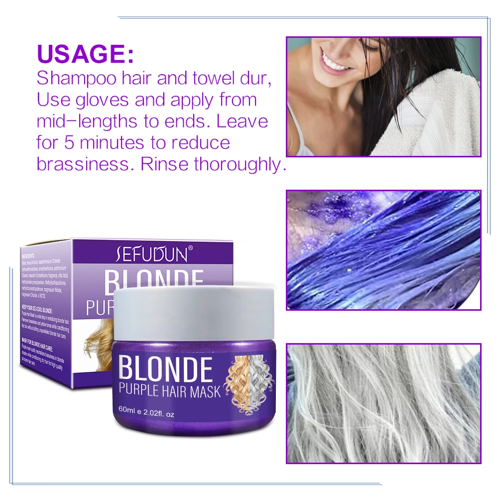 OEM частная торговая марка Фиолетовый шампунь для восстановления волос