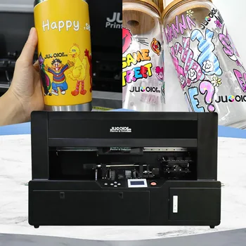 Jucolor 360 degree rotary uv printer thermos glass bottle digital cylinder printer