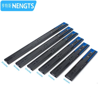 Cabinet Hardware 45mm Telescopic Channel Soft Close Ball Bearing Drawer Slides for Kitchen Bedroom Hotels Apartments