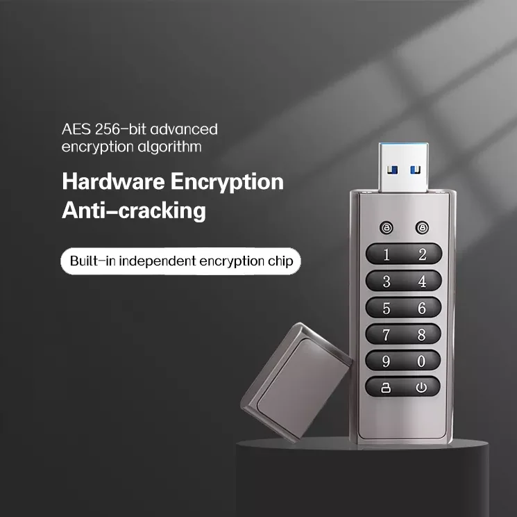 Encrypted Usb Flash Drive 2g4g8g16g32g64g Usb30 Flash U Disk With Numeric Keypad Password 5947