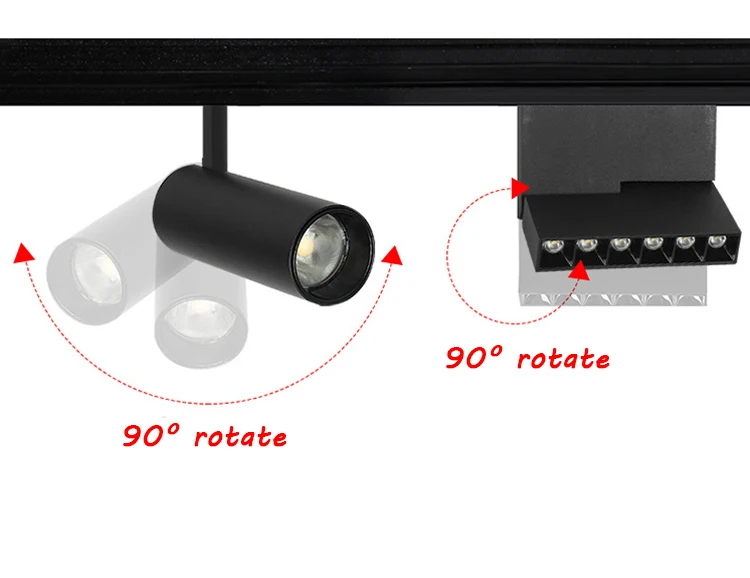 Linear Folded Rotating Adjustable LED 20 48V Track Light