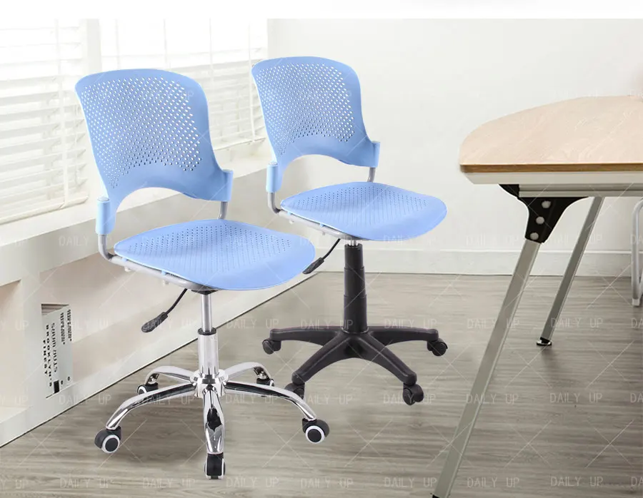 Upholstered Moving Chair with Thin Chair Pads Revolving Adult High Chair Height Adjustable