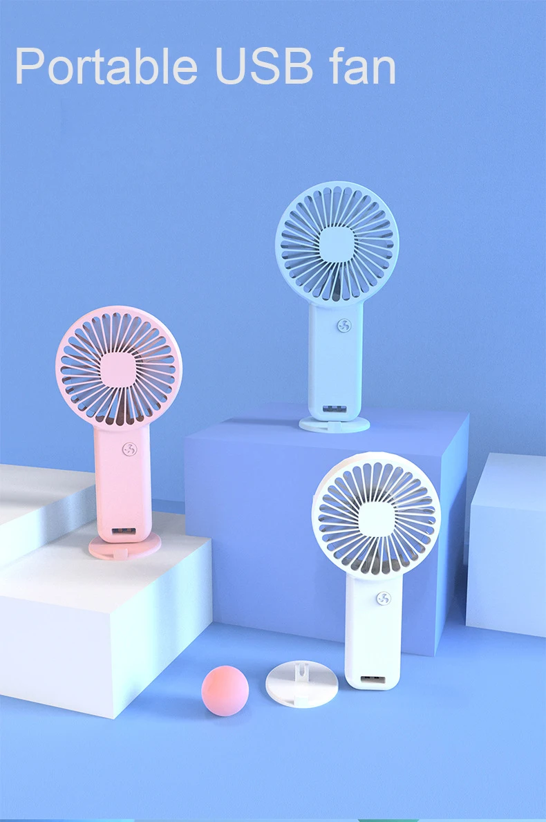 Wholesale 3 Spend Rechargeable Portable Pocket Battery Hand Held Fan