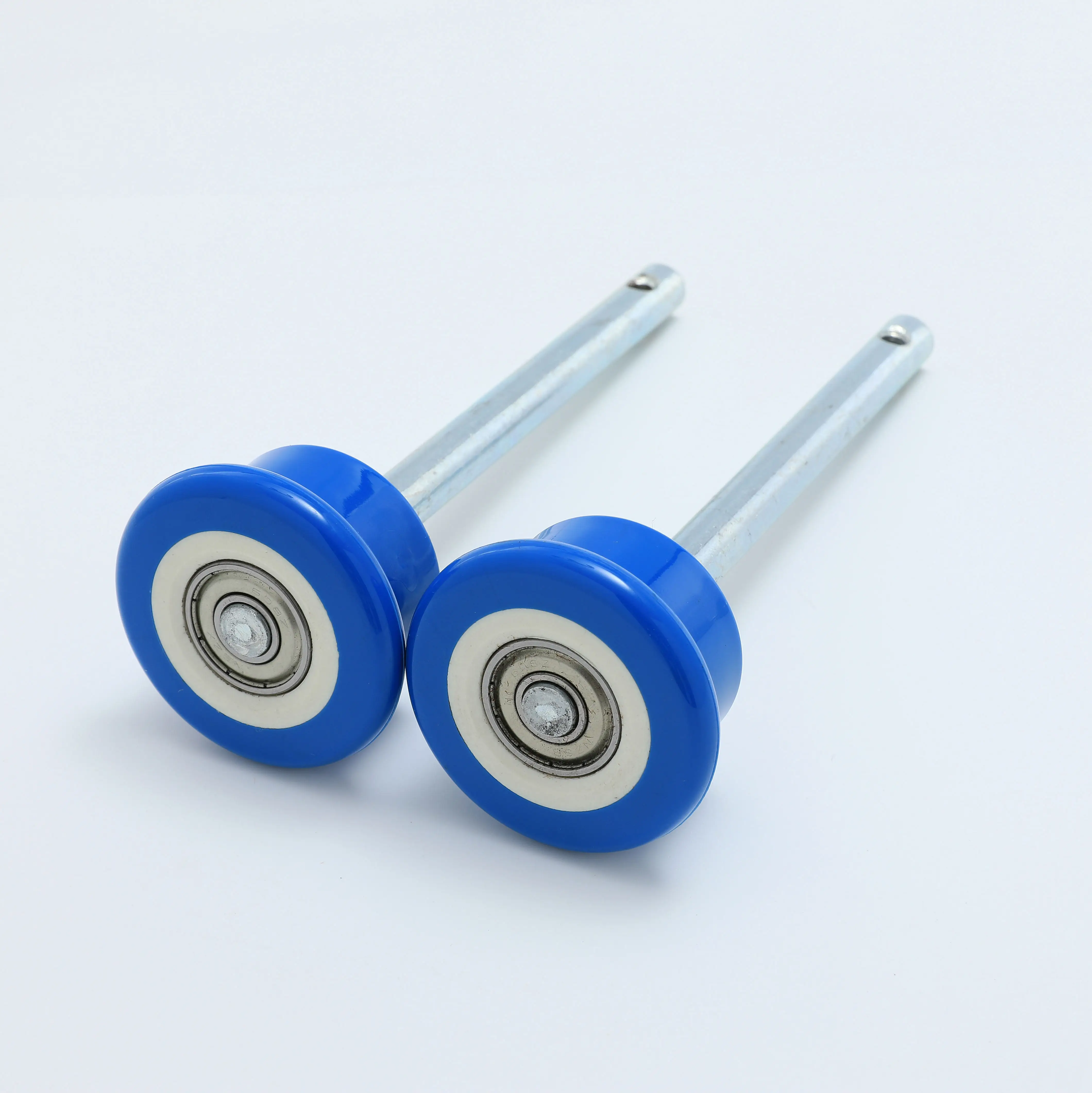 46*120mm Polyurethane Blue Wheels with 608z Bearing Quick Flip Door Roller