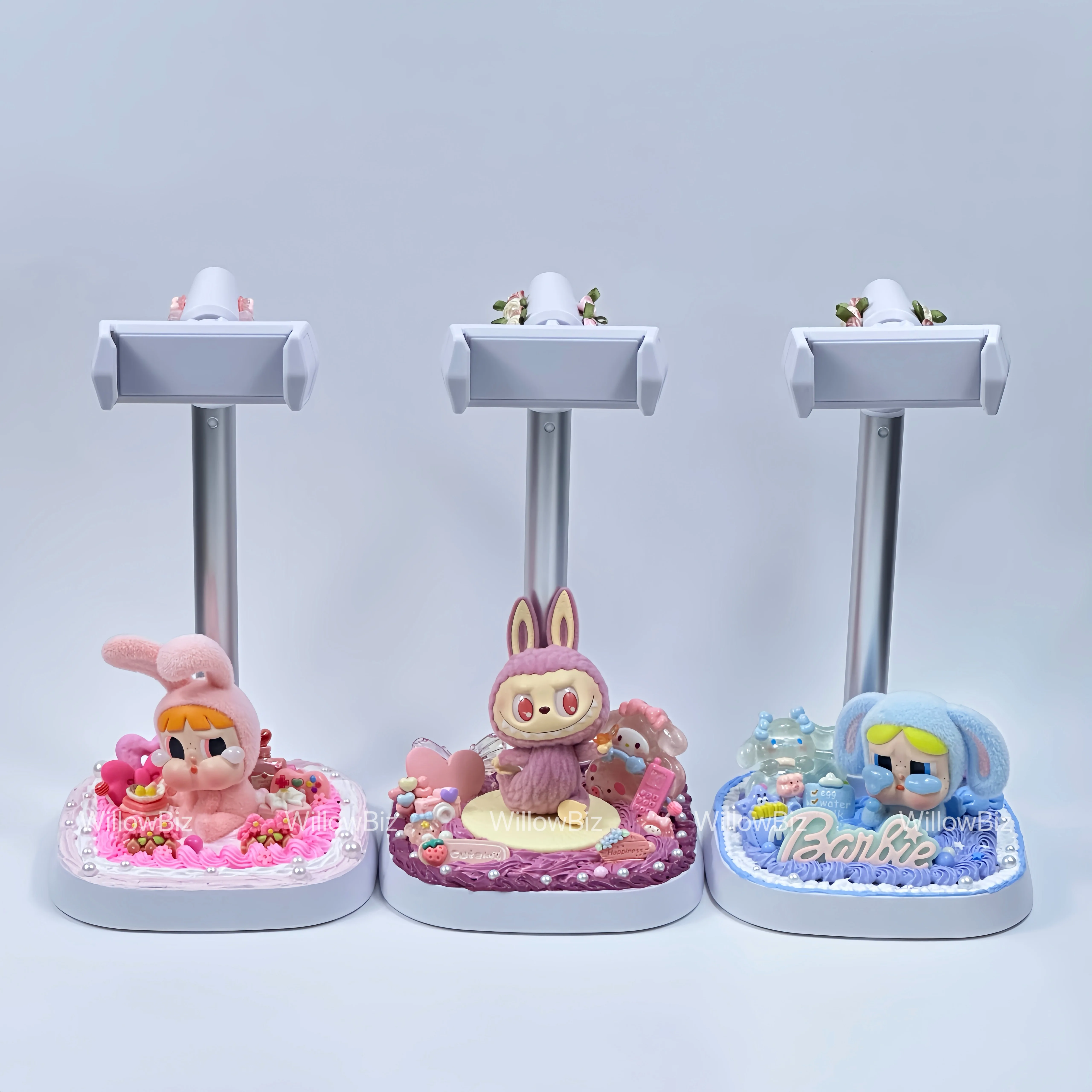 LABUBU CRY BABY POP MART MOLLY Phone Stand Phone Holder Authentic Charm DIY Cute Adjustable DIY Factory Strap for All Phones